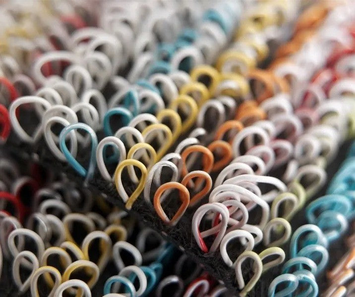 Chilewich Domino Shag Floor Mat, Apricot