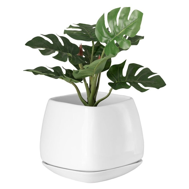 Mod Cube Planter with Saucer Base