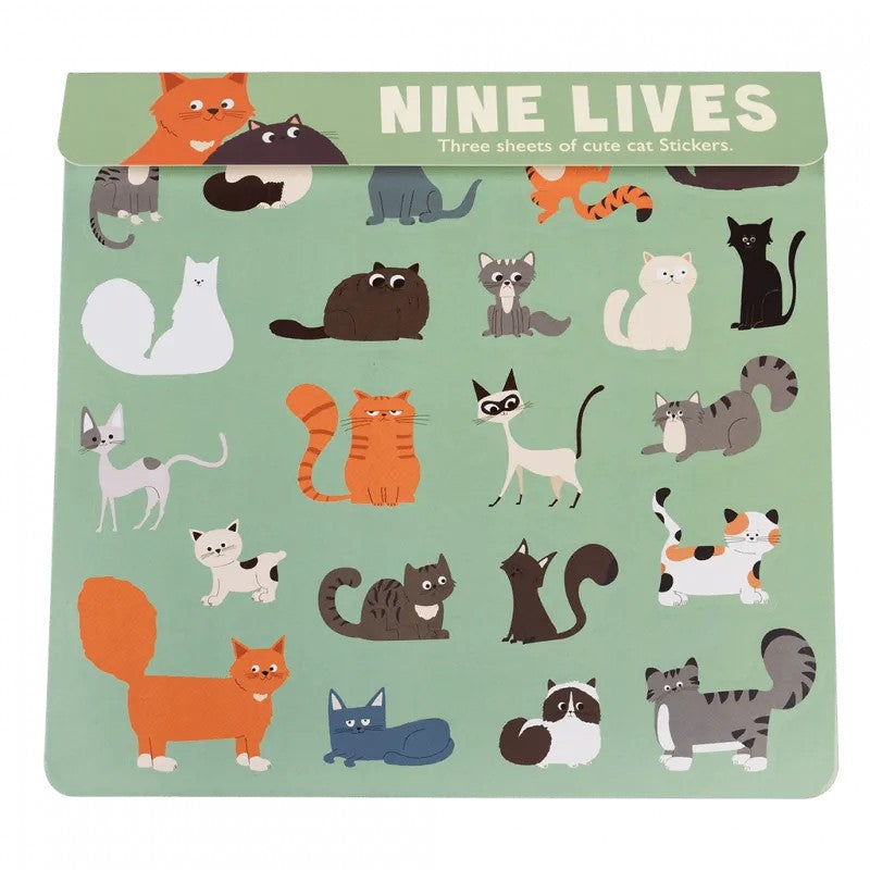 Rex London Nine Lives Stickers, 3 Sheets