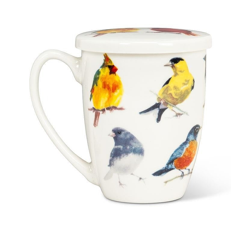 North American Birds Covered Mug &amp; Strainer set