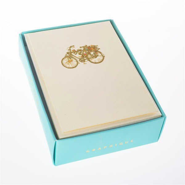 Flower Bicycle Boxed Greeting Cards, Box of 10