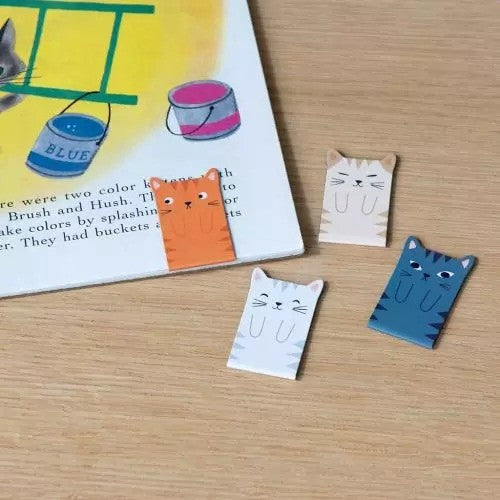 Magnetic Cat Bookmarks, Set Of 4