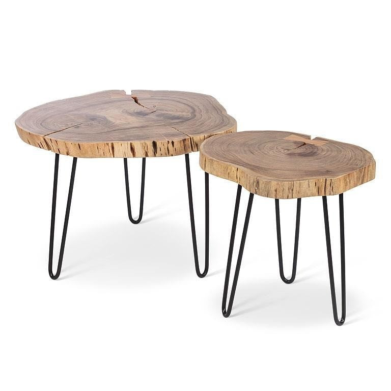 Tree Stump Pin Leg Side Table