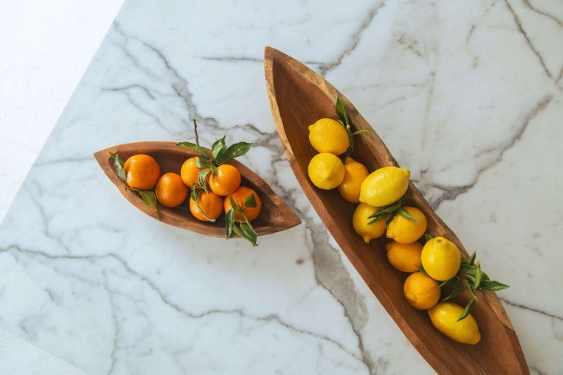 Natural Teak Boat Tray
