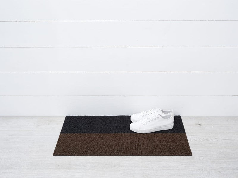 Chilewich Duo Stripe Shag Mat, Mocha
