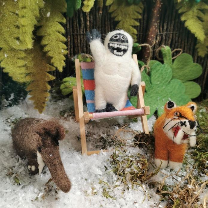 Abominable Snowman Handmade Ornament