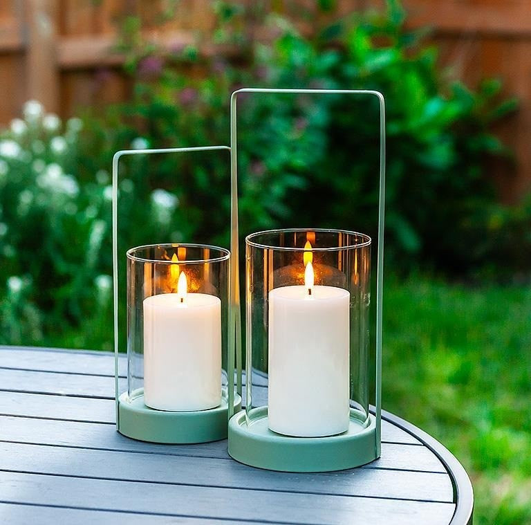 Small Cylinder Lanterns, 10.5"H