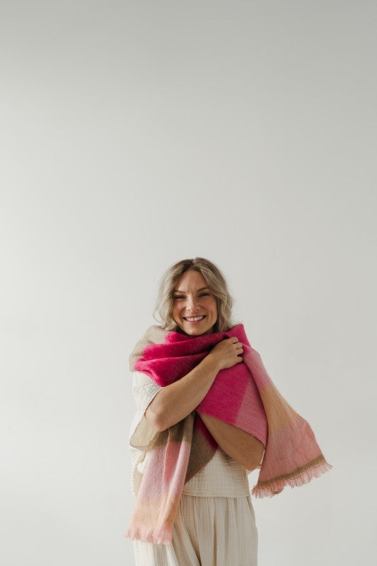 Pokoloko Mood Alpaca Seamless Scarf - Jewel