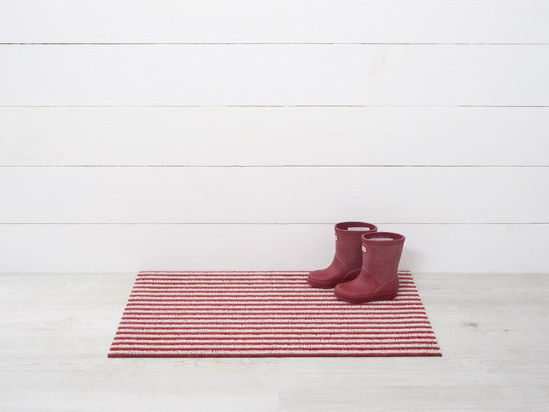 Chilewich Breton Stripe Shag Mat, Candy
