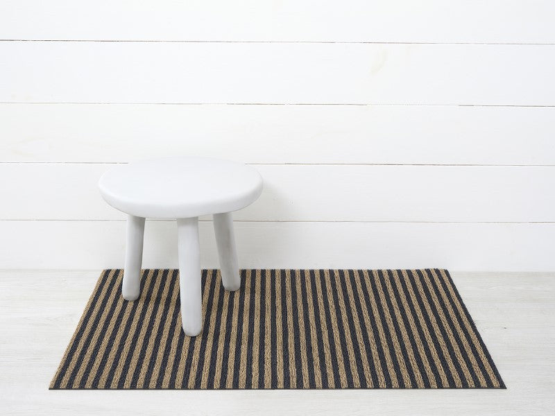 Chilewich Breton Stripe Shag Mat, Coast