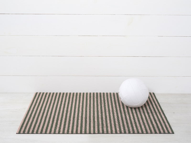 Chilewich Breton Stripe Shag Mat, Malibu