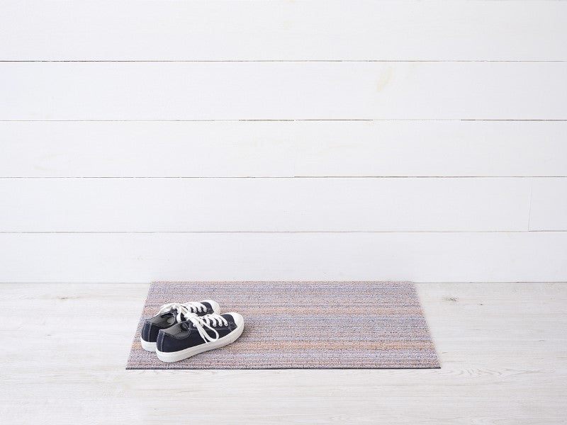 Chilewich Indoor/Outdoor Skinny Stripe Shag Mat, Periwinkle