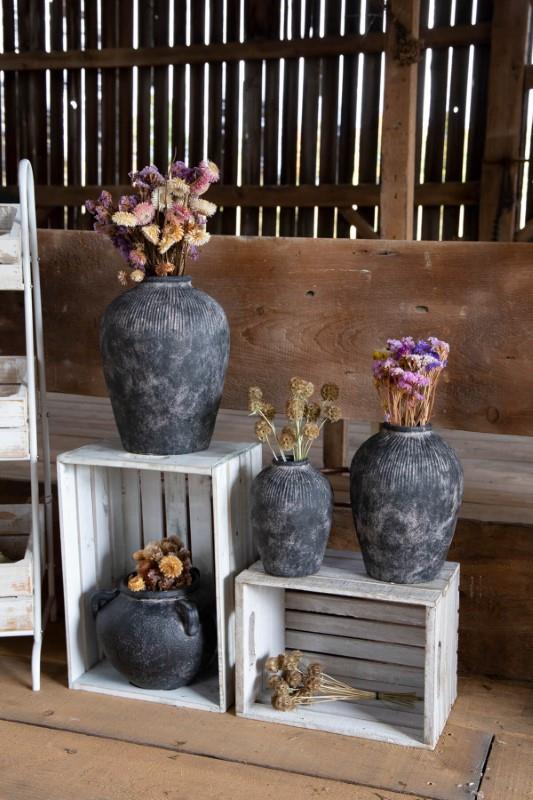 Black Terracotta Vase