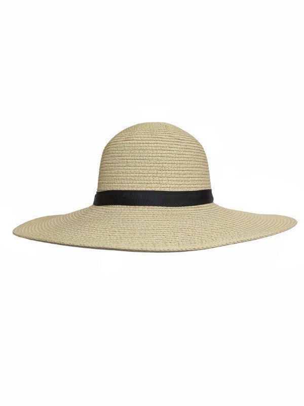 Large-Brimmed Floppy Sun Hat with Ribbon Bowknot