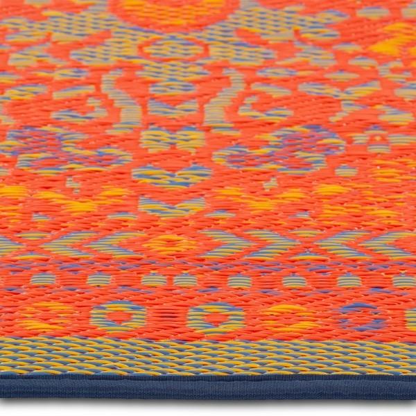 Turkish Orange &amp; Blue Outdoor Mat