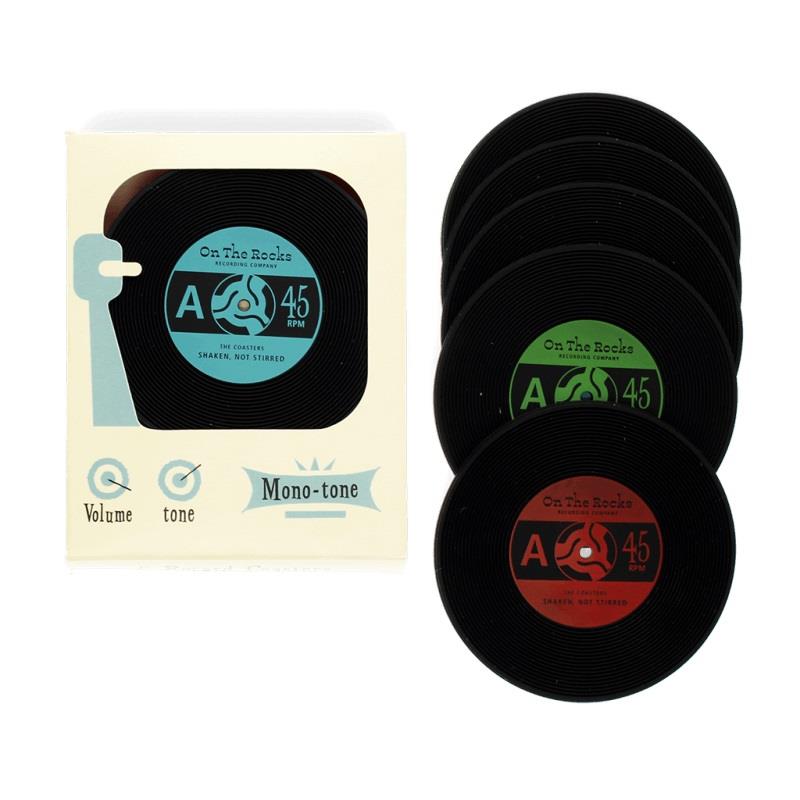 Vinyl Record Coasters, Set of 6
