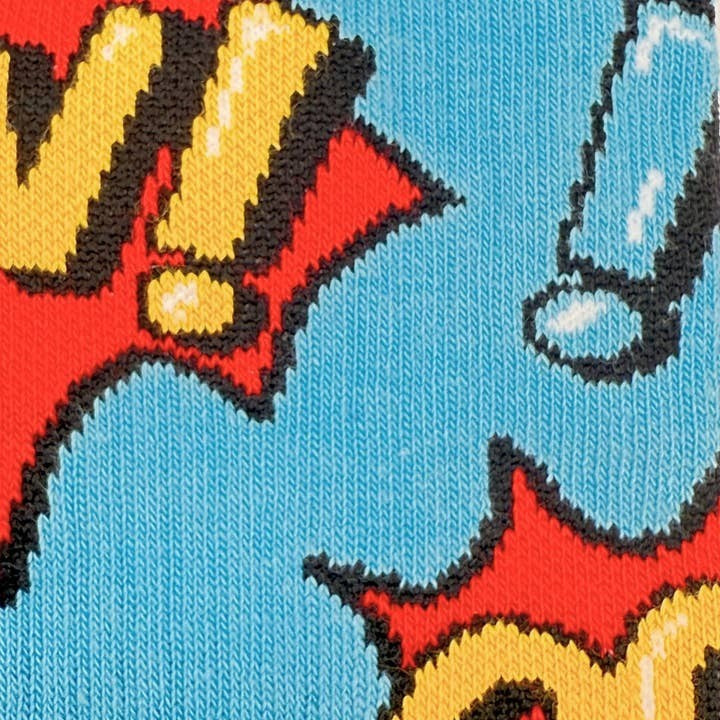 Zap Pow Comic Athletic Socks - Lg