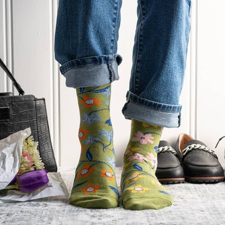 Flower Vine Socks - Sm