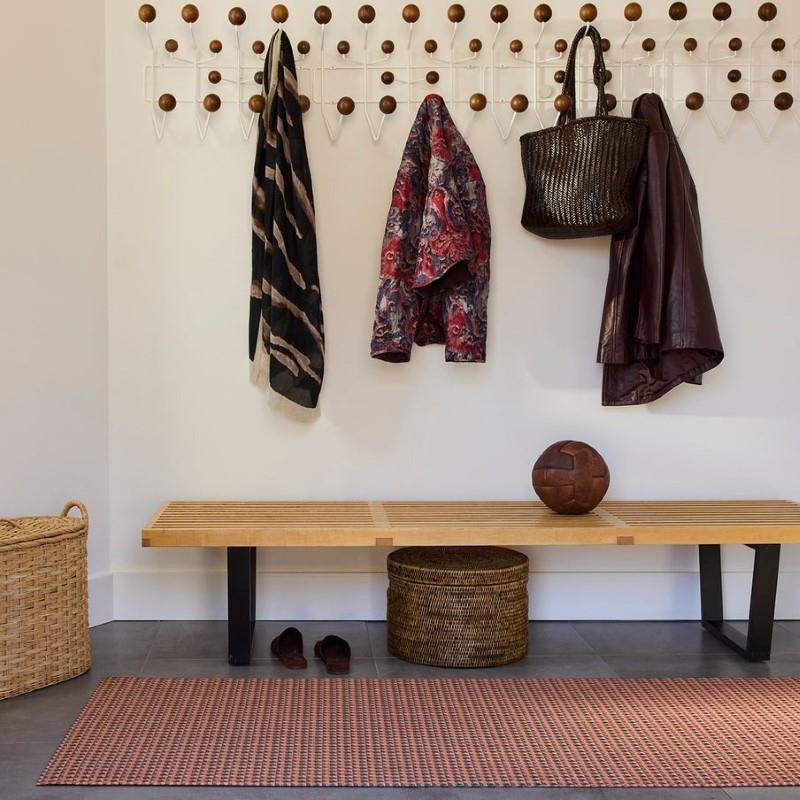 Chilewich Crane Woven Mat, Raspberry