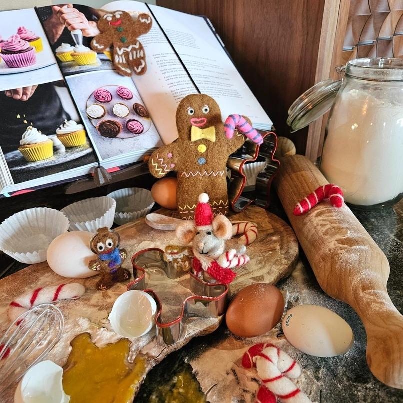 Handmade Jolly Gingerbread Man Ornament