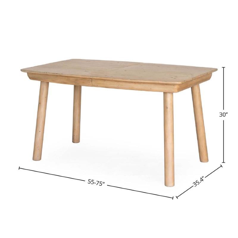 Bahama Extension Dining Table (55&quot;/75&quot;) - Sundried Wheat