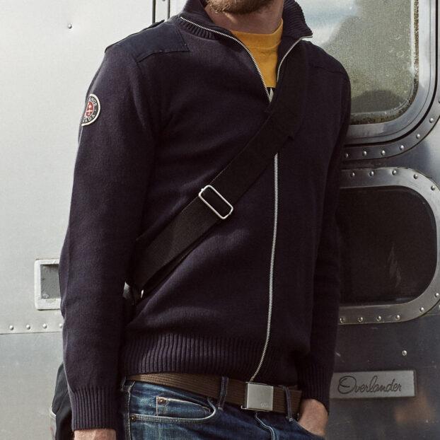 Canada Field Patch Cardigan, Navy