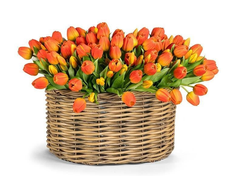 Lifelike 5-Stem Tulip Bunch, 12"H