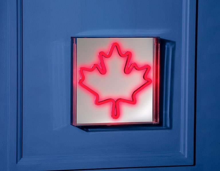 Square Maple Leaf Neon LED Sign