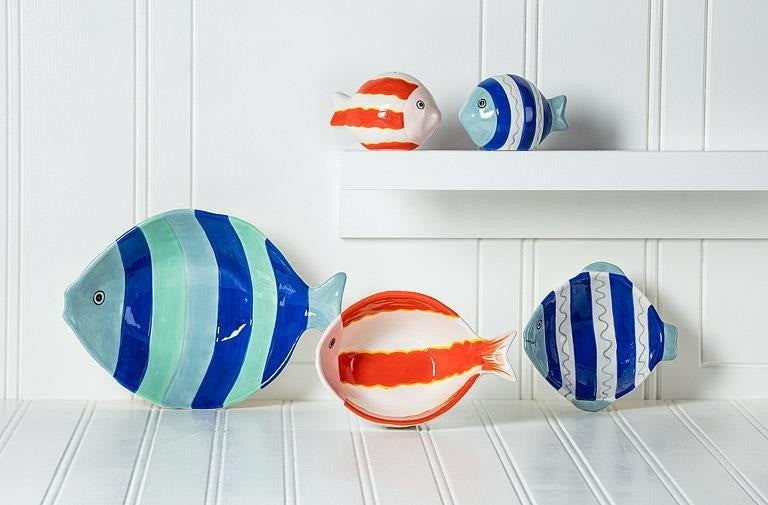 Medium Striped Fish Bowl, 6"