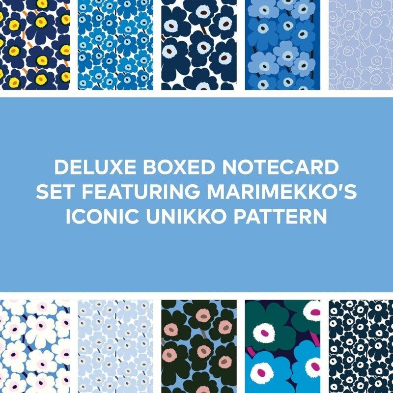 Marimekko Notes (Blues): 20 Unikko Notecards &amp; Envelopes