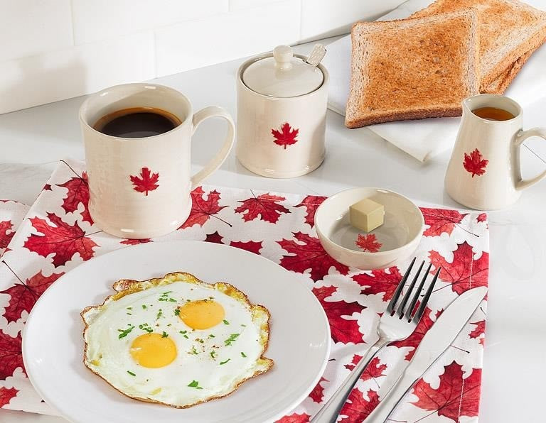 Maple Leaf on Covered Jam Jar