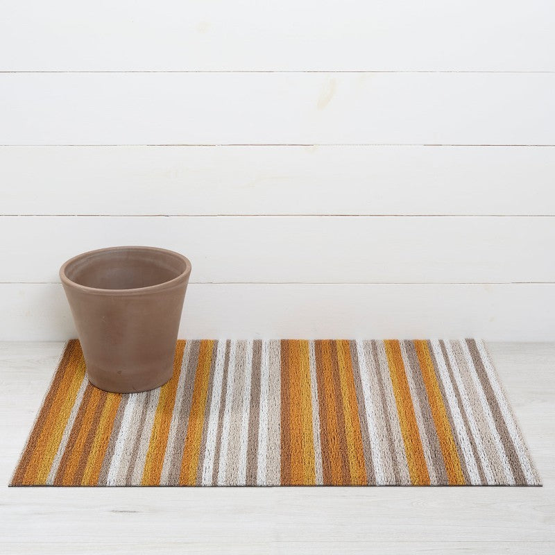 Chilewich Horizon Stripe Shag Mat, Desert