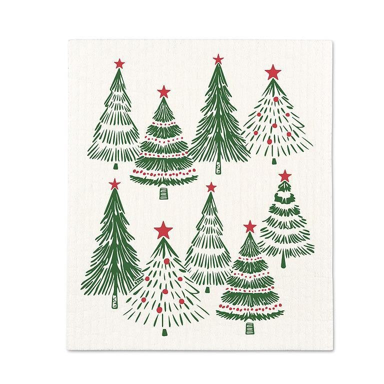 Tree with Star Dishcloth &amp; Kitchen Towel Set