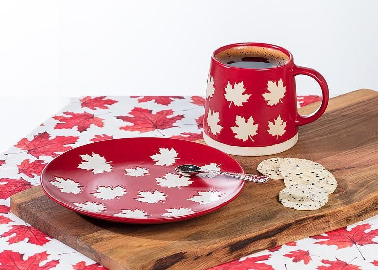 Small 8" Plate with Maple Leaves