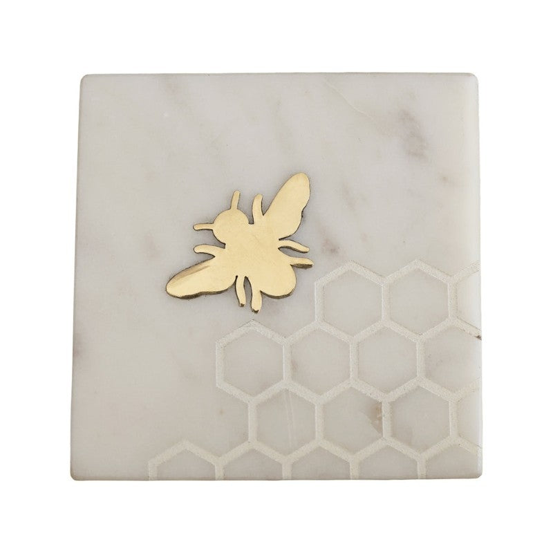 Bee Marble Coaster, Set of 4