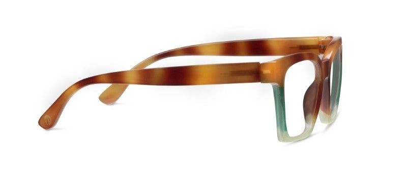 Birdie Blonde Tortoise Colourblock — Blue Light Reading Glasses