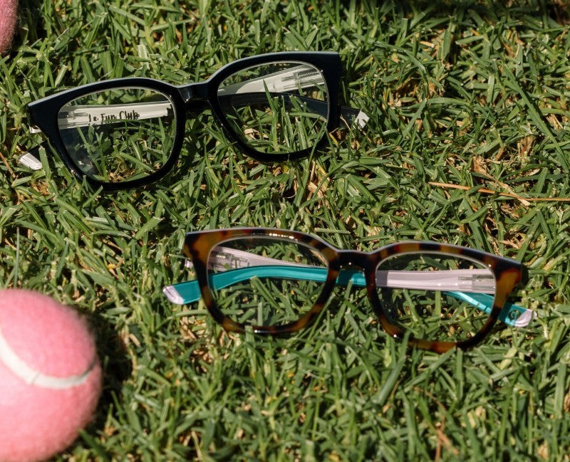Le Fun Club Black/White — Blue Light Reading Glasses