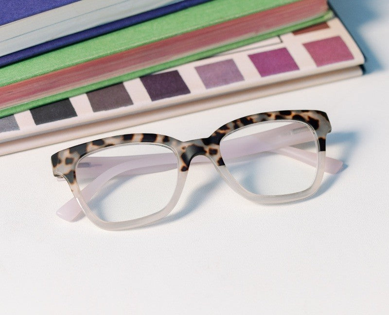 Zoey Chai Tortoise/Pink — Blue Light Reading Glasses
