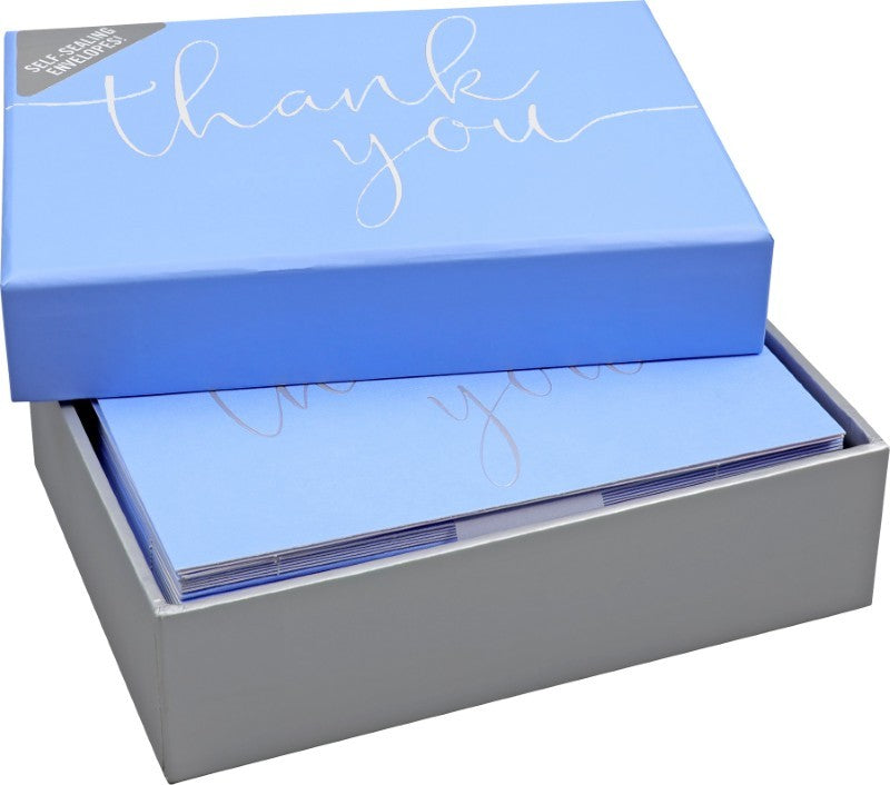 Periwinkle Thank You Notes, Box of 14