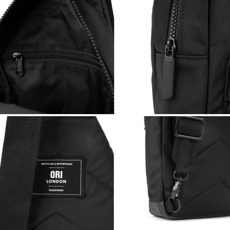 All Black Willesden Sling Bag in Black