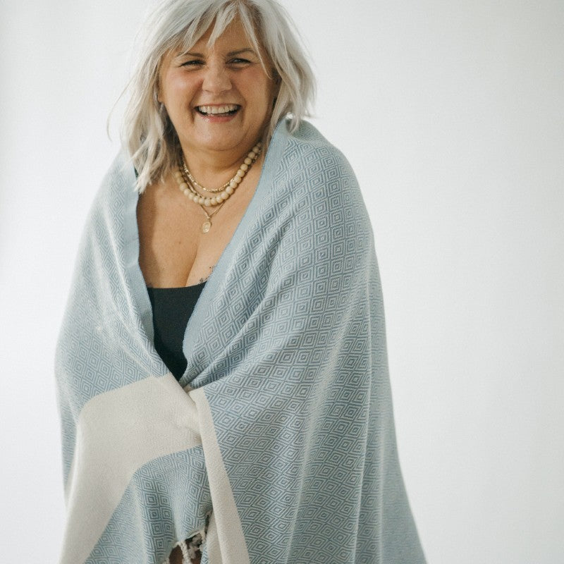 Pokoloko Diamond Towel - Blue Jean