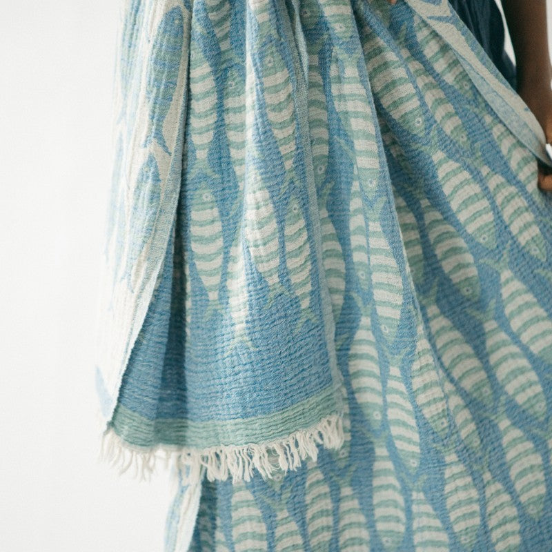 Pokoloko Traveling Fish Turkish Towel