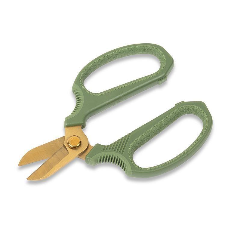 Short Blade Green Floral Snips