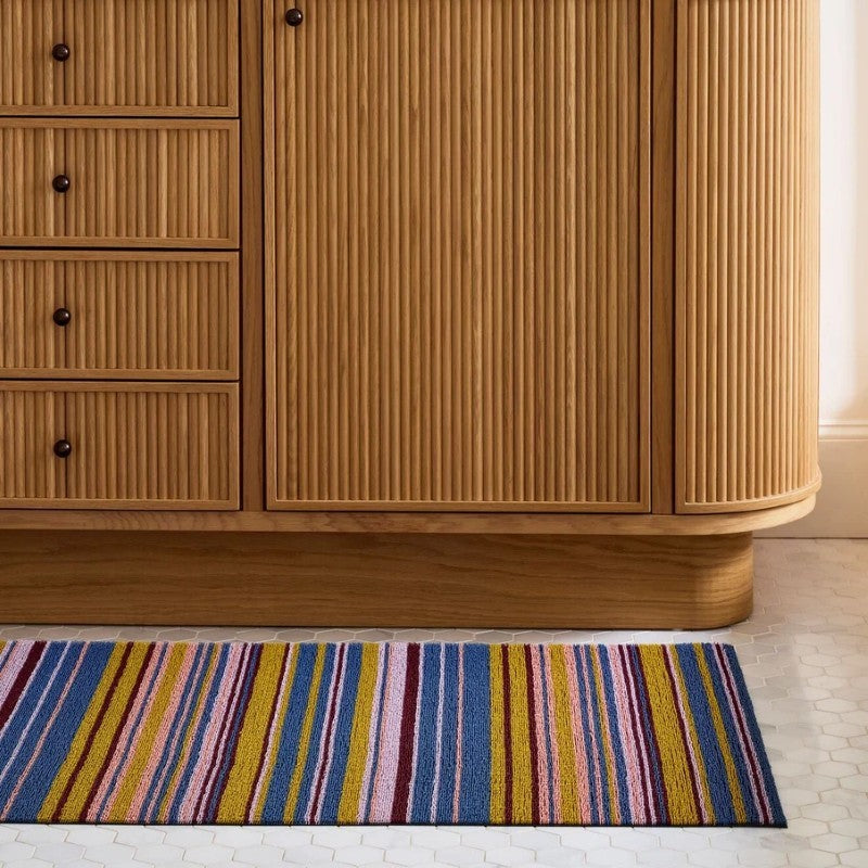 Chilewich Echo Stripe Shag Mat, Dusk