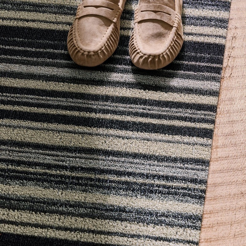 Chilewich Echo Stripe Shag Mat, Shadow