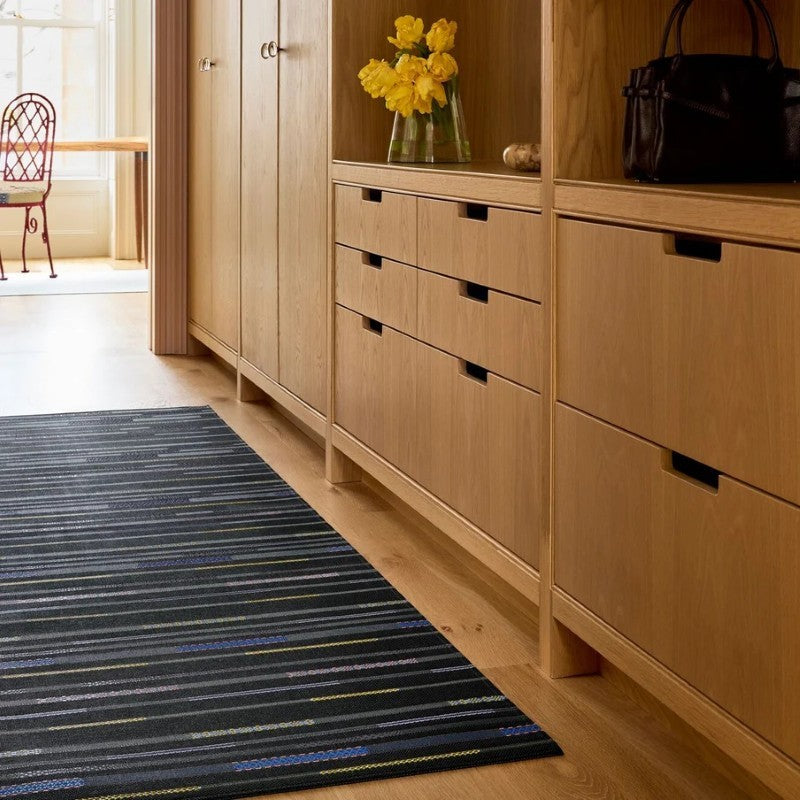 Chilewich Applique Woven Mat, Nero