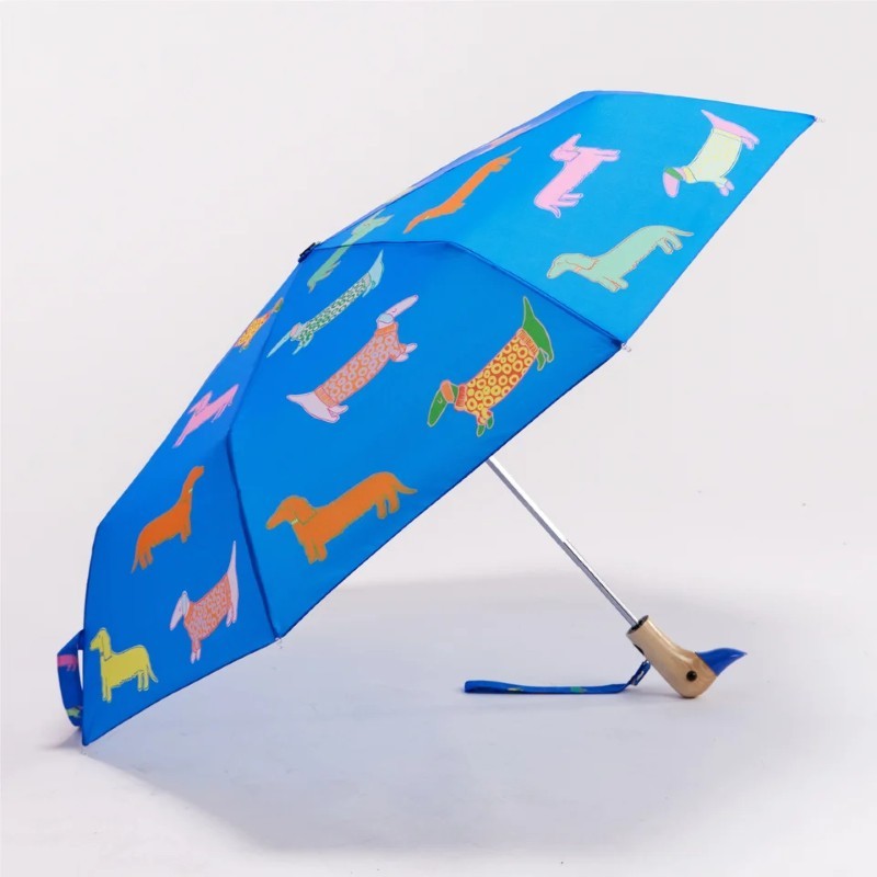 Dogs in Blue Compact Duckhead Umbrella