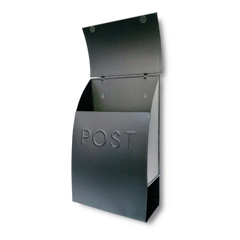 Black Milano Pointed &#39;POST&#39; Mailbox