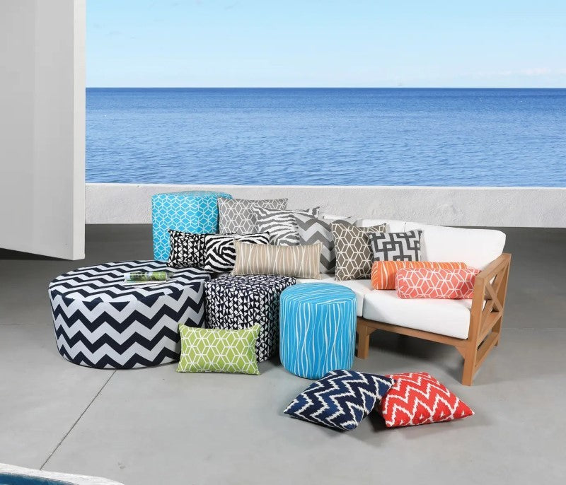 18" Outdoor Square Pouf