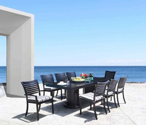 Lakeview Outdoor Dark Rum Side Table, 23&quot; x 23&quot;